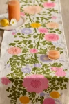 Terrain Riso Floral Linen Runner In Multi