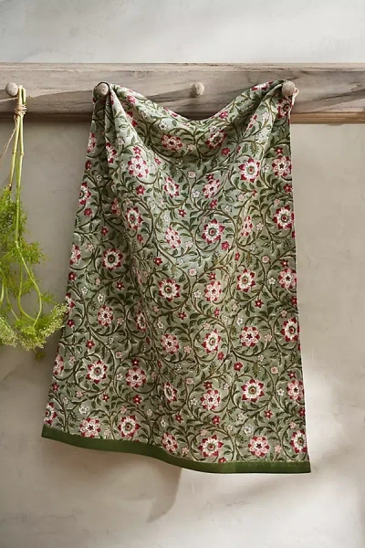 Terrain Roja Cotton Dish Towel, Green