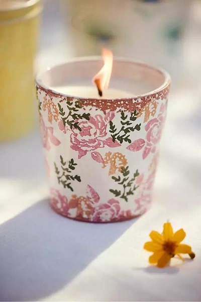 Terrain Rosy Floral Citronella Candle