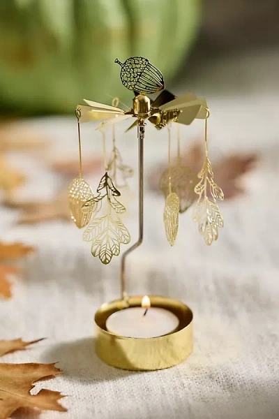 Terrain Rotary Candle, Acorn + Leaf In Gold
