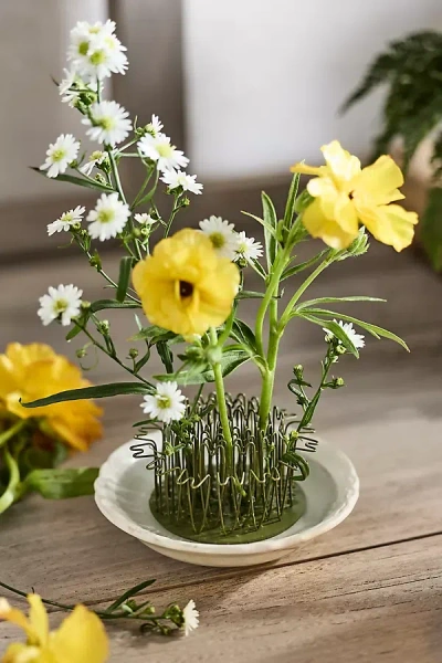 Terrain Round Floral Frog In Yellow