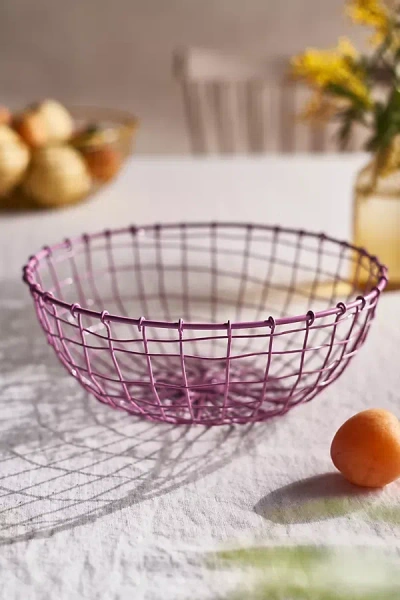 Terrain Round Wire Basket In Purple