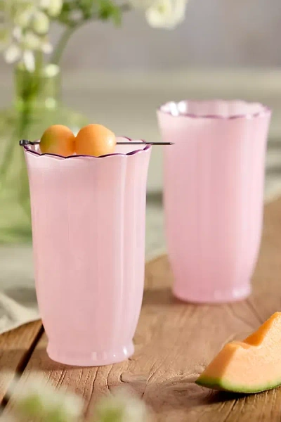 Terrain Ruffle Rim Water Glasses, Set Of 2