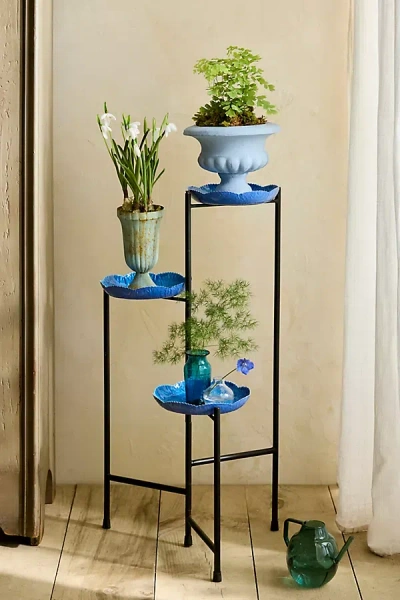 Terrain Ruffle Three-tier Folding Iron Plant Stand