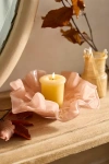 Terrain Ruffled Glass Votive Holder In Orange