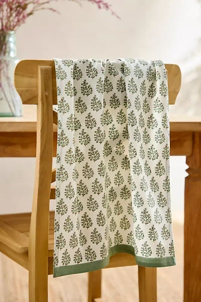 Terrain Samira Cotton Dish Towel In Green