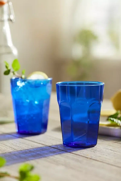 Terrain Sapphire Glass Tumblers, Set Of 2