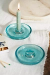 Terrain Saucer Taper Holders, Set Of 2 In Blue