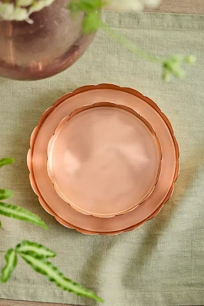 Terrain Scallop Edge Polished Copper Saucer