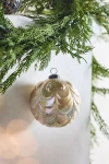 Terrain Scalloped Gold Globe Ornament
