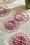 Terrain Scalloped Wire Coasters, Set Of 4 In Pink