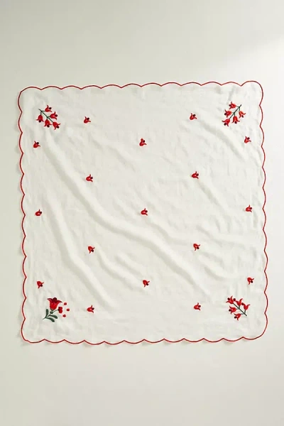 Terrain Scandinavian Floral Cotton Bandana In White