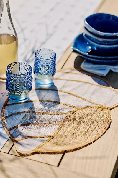 Terrain Seashell Abaca Placemat In Blue