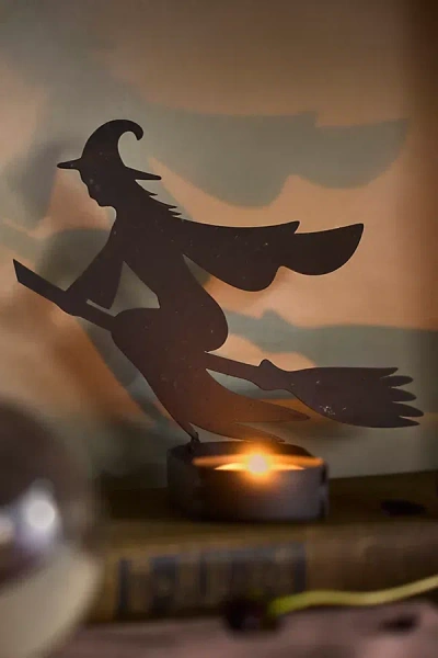 Terrain Shadow Casting Votive Holder In Black