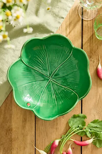 Terrain Shamrock Stoneware Serving Bowl, Large In Green