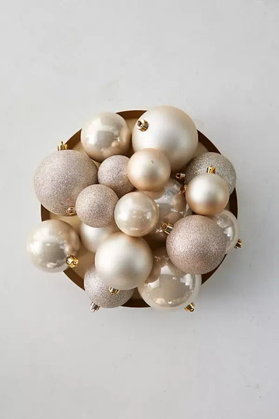 Terrain Shatterproof Globe Ornaments, Set Of 26 In Gold