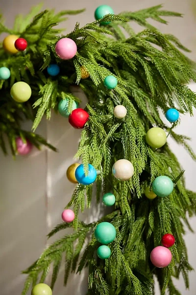 Terrain Shatterproof Mini Bauble Garland In Green