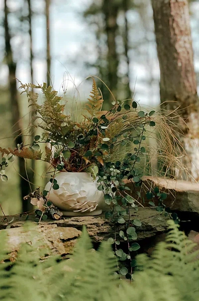 Terrain Shelf Mushroom Ceramic Planter In Multi