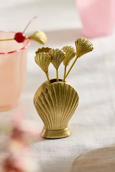 Terrain Shell Icon Cocktail Picks, Set Of 6