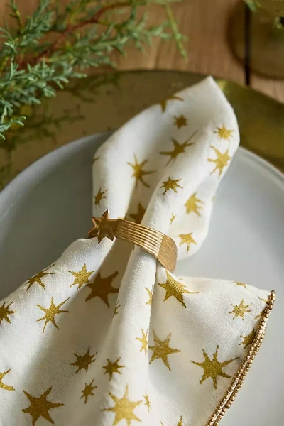 Terrain Shooting Star Napkin Rings, Set Of 4 In Gold