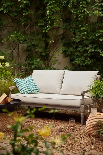 Terrain Shoreham Teak Two Seat Sofa In White