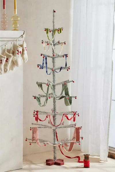 Terrain Silver Tinsel Tree, 5'