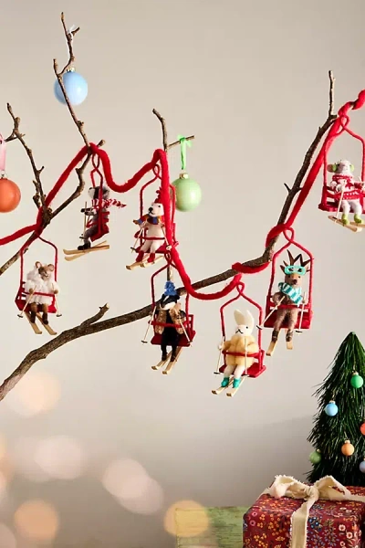 Terrain Ski Lift Felt Critter Garland, 72" In Multi