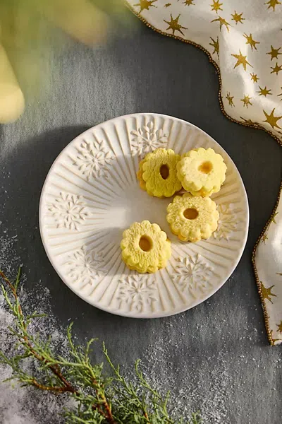 Terrain Snowflake Stoneware Side Plate In Multi