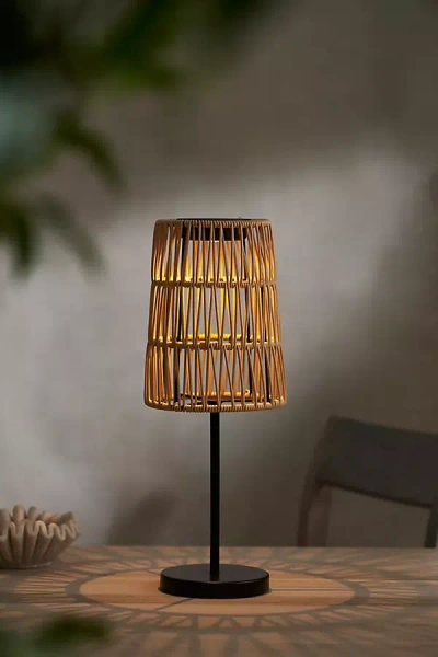 Terrain Solar Woven Shade Table Lamp