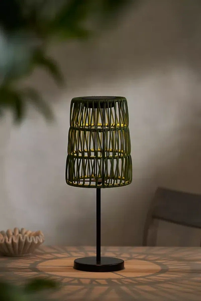 Terrain Solar Woven Shade Table Lamp