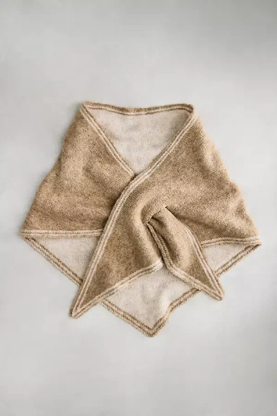 Terrain Solid Pull-through Knit Scarf In Beige