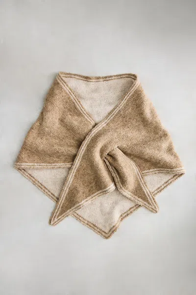 Terrain Solid Pull-through Knit Scarf In Beige