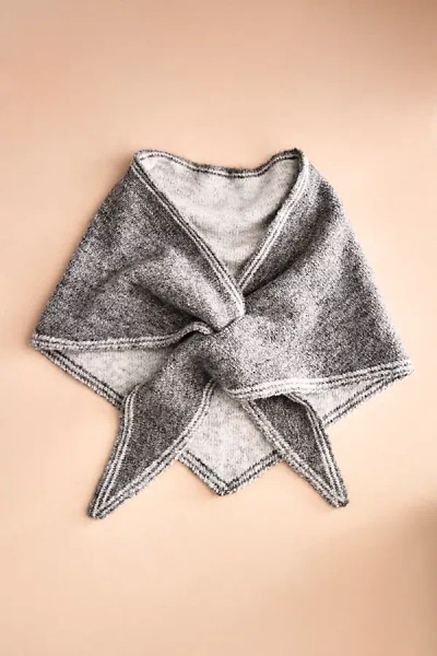 Terrain Solid Pull-through Knit Scarf In Grey