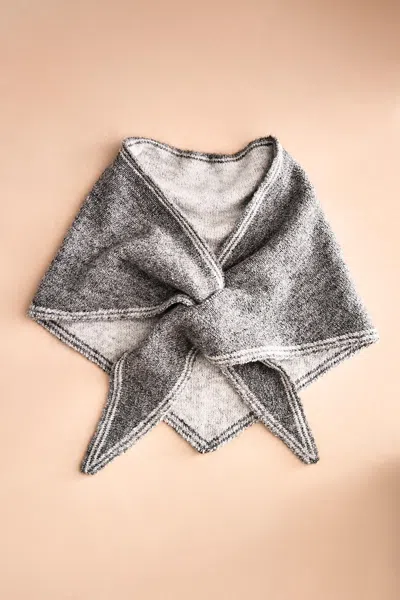 Terrain Solid Pull-through Knit Scarf In Grey