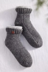 Terrain Speckle Faux Fur Lined Bootie Socks In Gray