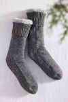 Terrain Speckle Faux Fur Lined Socks In Gray