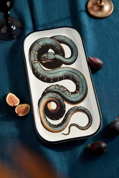 Terrain Spooky Snake Stoneware Serving Platter