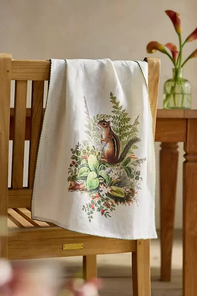 Terrain Spring Chipmunk Linen Dish Towel In Multi