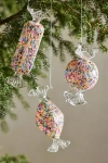 Terrain Sprinkle Candy Glass Ornaments, Set Of 3 In Multi
