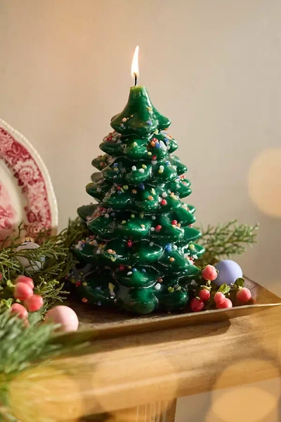 Terrain Sprinkle Tree Candle In Green