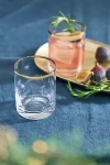 Terrain Starry Gold Rim Double Old Fashioned Glasses, Set Of 2