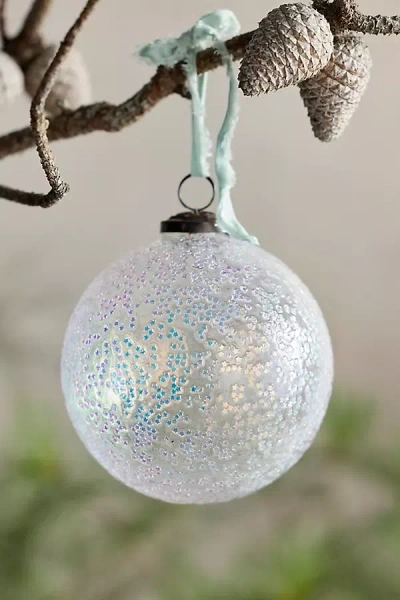 Terrain Starry Iridescent Glass Globe Ornament