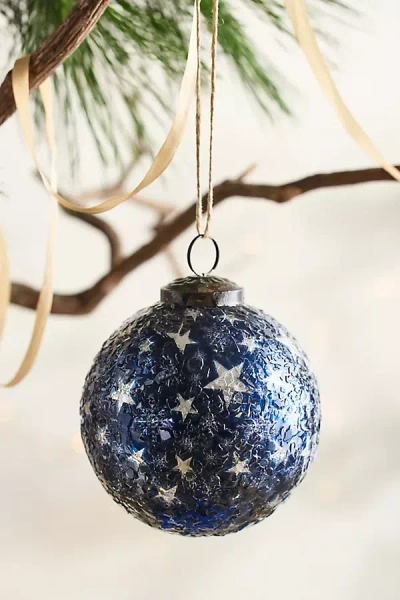 Terrain Starry Mosaic Glass Globe Ornament
