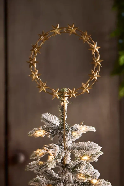 Terrain Starry Ring Tree Topper In Gold