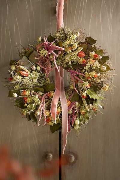 Terrain Statice + Safflower Dried Wreath