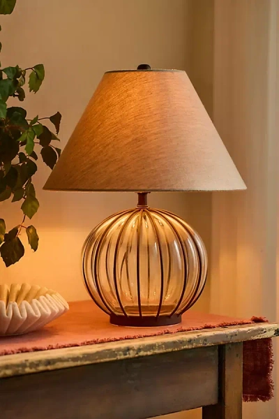 Terrain Striped Iron Table Lamp In Multi
