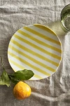 Terrain Striped Porcelain Side Plate In Yellow