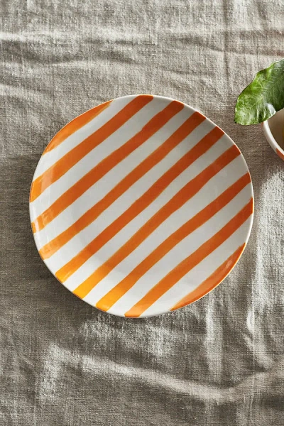 Terrain Striped Porcelain Side Plate In Multi
