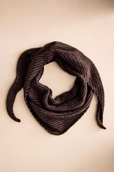 Terrain Striped Triangle Scarf In Blue