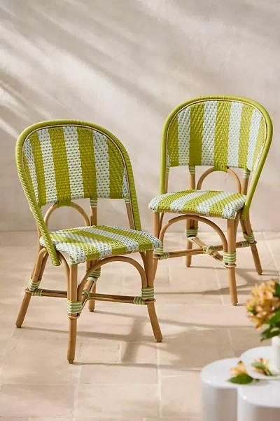 Terrain Striped Woven Indoor/outdoor Bistro Chairs, Set Of 2